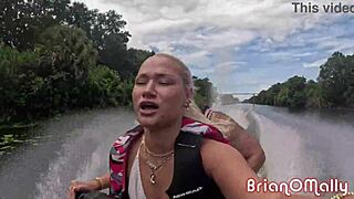 Blonde Teen Harley King Bounces on Jet Ski Cock Outdoors