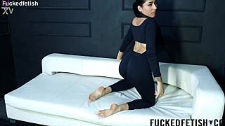 Hey sexy charlot, those kinky spandex moves got my skinny brunette tits bouncing!