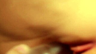 Finger Plus Masturbator Fucks Cute Shaved Fuck Doll Pussy Double Penetration Style