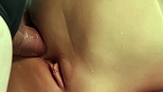 Watch This Cute Fuck Doll's Shaved Ass and Big Pussy Take Double Toys