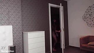 three horny sluts in bodysuits beg two bbc monsters to fuck mouths pussies hard