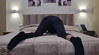 wanna see my wet cock explode from bed humping in sexy black dress piss and moan?