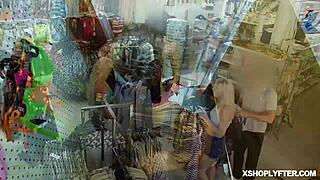 Security guard bends Adria Allure over in office for tattooed teen's big cock pussy licking and doggystyle