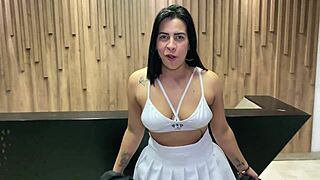 latina milf neighbor kylei ellish takes sr matamorros bbc raw in office elevator begging for creampie