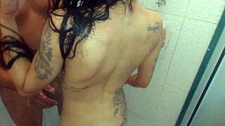 skinny wife moans hard on bbc while cuck hubby watches uncut