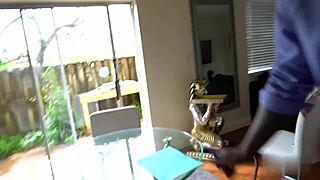 Cock Starved 36HH Big Natural Tits Wife Fucks Door-to-Door Salesman Bent Over