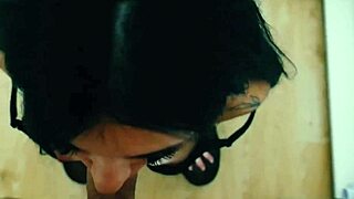 a couple slips into the changing room for a quick intimate encounter together