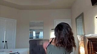 Huge Fake Tits Tease Pussy in Slow Seductive Reveal