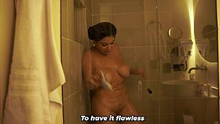 Stepbrother Pranks Busty Stepsister in Bathroom Over Cold Ass Slaps