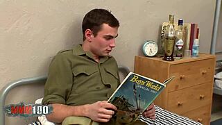 Barracks Bitch Begs For Young Cock Pound!