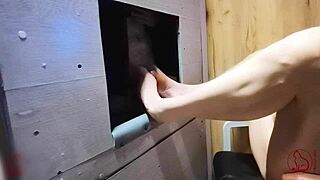 Redcat Extracts Stranger Cum in Gloryhole Tease Compilation