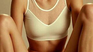 bold russian model bares feet in fancy lingerie panties sexy underwear curves waiting to be touched