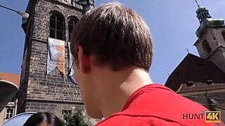 Hunt4k. Cuckold Watches Skinny Czech Teen Fucked Hard Outdoors by Stranger!