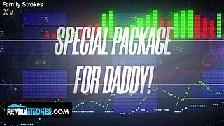 Stepdad Punishes with Spanking and Teaches Cock Swallowing Using Credit Card