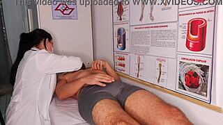 Nurse sees my monster erection and can't resist deepthroating it right there!