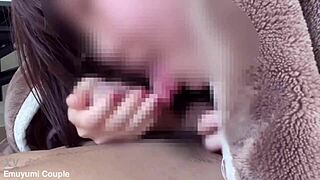 man sneaks into stepson's bed for morning head tease and thick handjob cum squeeze