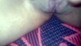frantic pussy rubbing builds to intense soaking orgasm