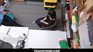 cute brunette penelope reed 18+ caught shoplifting gets stripped and pov fucked by burglar 😈🍆