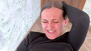 Slutty secretary takes cock in every hole desk pounding ends with cum in mouth and pussy!