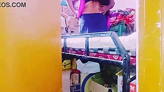 desi housewife ends up fucking the storekeeper with telugu dirty talk