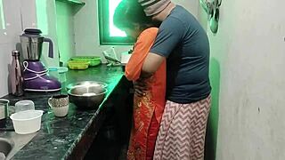 Indian sali sneaks hot sex with jija while home alone doggystyle creampie