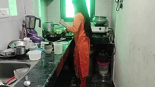 Indian sali sneaks hot sex with jija while home alone doggystyle creampie