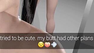 demon nemia twerks giant milky tits ass farting