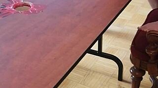 Goddess stomps slave's huge cock until cum explodes under her bare feet