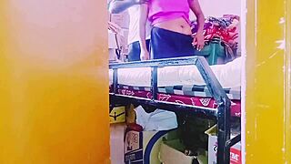desi housewife ends up fucking the storekeeper with telugu dirty talk