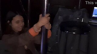 baixinha skinny teen sits and grinds on cock in swing club cabin