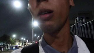 Locking myself in with sexy brunette after offering cash
