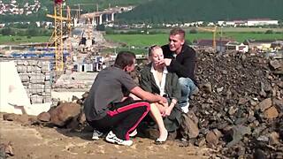 What if cute teen got public site-fucked by two monster cocks?