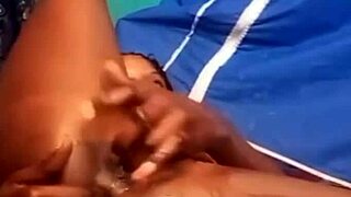 Sexy babe fingers pussy squirting everywhere in wild session