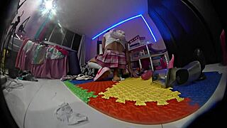 can't believe sister's stuffing toys up her ass alone 😱🍑