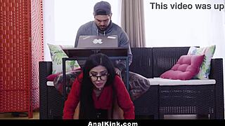 Stepson blackmails cheating stepmom into hard fucking and turning her into his anal sex toy