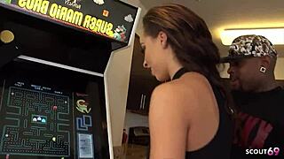 Fit flexible teen's tight pussy stretched by stranger's BBC on first date