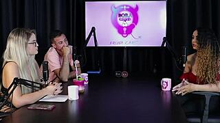 Charllottye sheer red starts soft with lingerie but swings wild in group bdsm with brazilian blondes