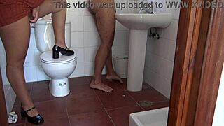 perverted stepmom begs stepson piss while watching her tits