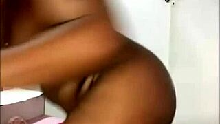 This nasty ebony housewife spits while getting her curvy pussy fucked hard by lover
