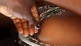bts of us gettin wild bent over doggystyle with this cute petite black teen slut