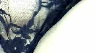 girlfriend's ass stuffed with plug while i fuck hard