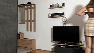 Pantyhose girl teases friend before wild bed creampie pounding