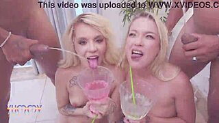 Why watch Brazilian sluts Kyra Sex and Larissa Leite prolapse from rough DAP and swallow loads?