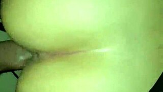 girlfriend's ass stuffed with plug while i fuck hard