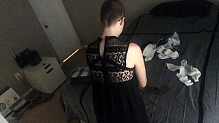 bald girl folding laundry konmari style totally ignores you...