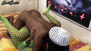 this rough black couple pounds hard missionary style moaning through quickie orgasms homemade