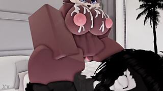 Fucking Hot Furry Girl in Roblox