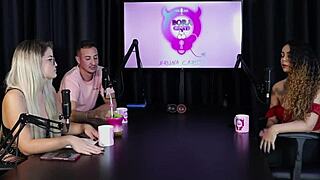 Charllottye sheer red starts soft with lingerie but swings wild in group bdsm with brazilian blondes