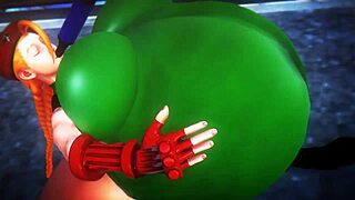 street fighter cammy's ass expands with air fight boobs bounce