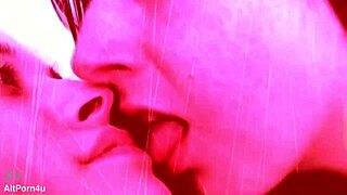 Brunette Witch Bent Over for Lesbian Lick